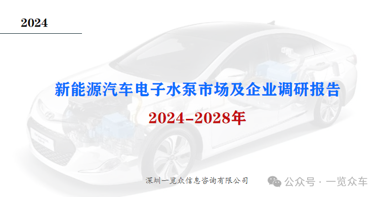 2024-2028年新能源汽车电子水泵市场及企业调研报告 第1张